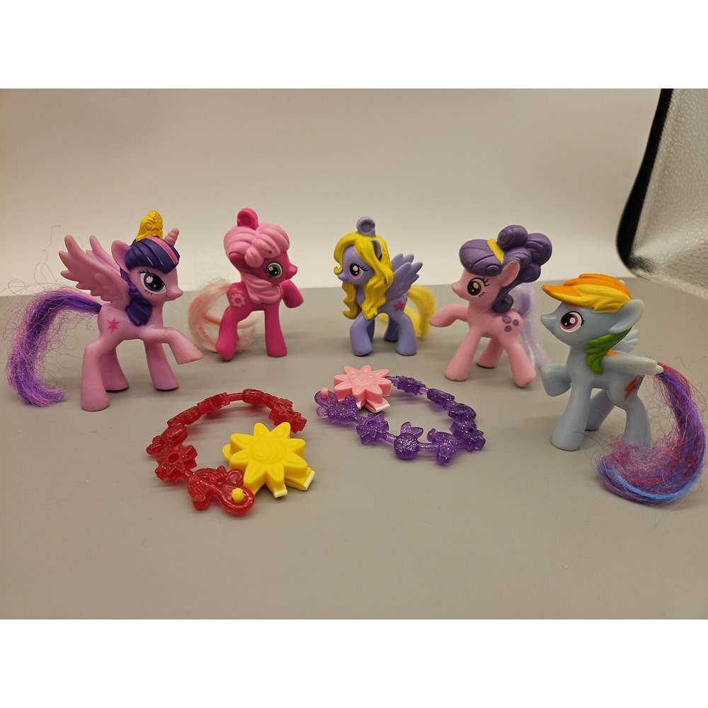 My Little Pony Assortment 3" Tall Figurines w Accessories Lot Of 7